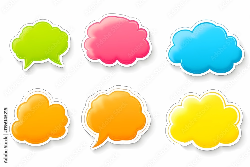 Colorful Speech Bubbles Graphic Design Elements Colorful Speech Bubbles Graphic Design Elements