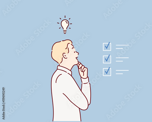 Todo list professional, business or work accomplishment. Hand drawn style vector design illustrations.