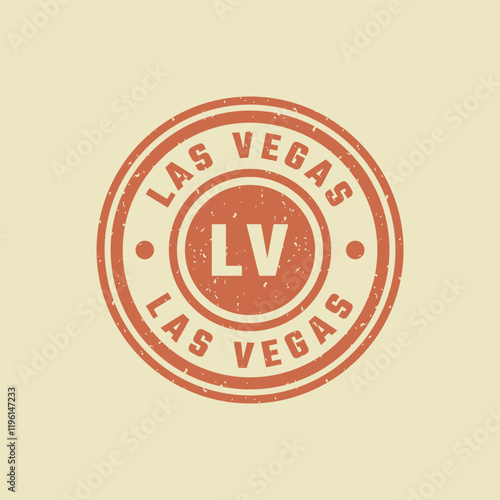 Photography Las vegas stamp badge in retro style