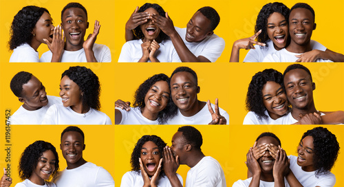 Wallpaper Mural A joyful multiracial couple shares affectionate moments together, celebrating their love. Torontodigital.ca