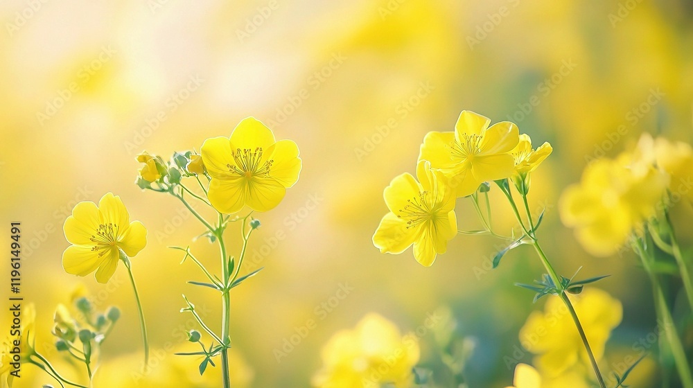 Bright Yellow Flowers Filling the Frame with Vibrant Colors Bright Yellow Flowers Filling the Frame with Vibrant Colors