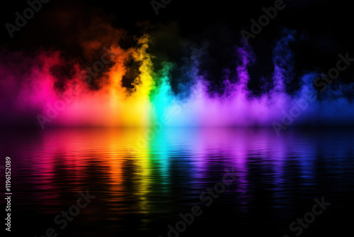 Wallpaper Mural psychedelic colorful smoky rainbow colored abstract isolated background. Torontodigital.ca
