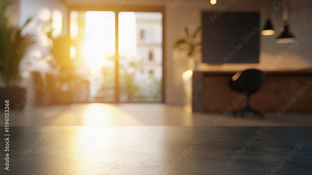 Fototapeta premium Blurry Modern Office Background with Diffused Natural Light