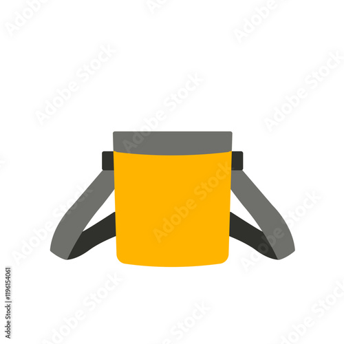 chalk bag climbing equipment flat yellow