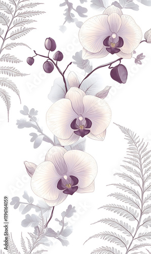 Creative 2D Doodle Floral Illustrations for wallpaper, card, tile