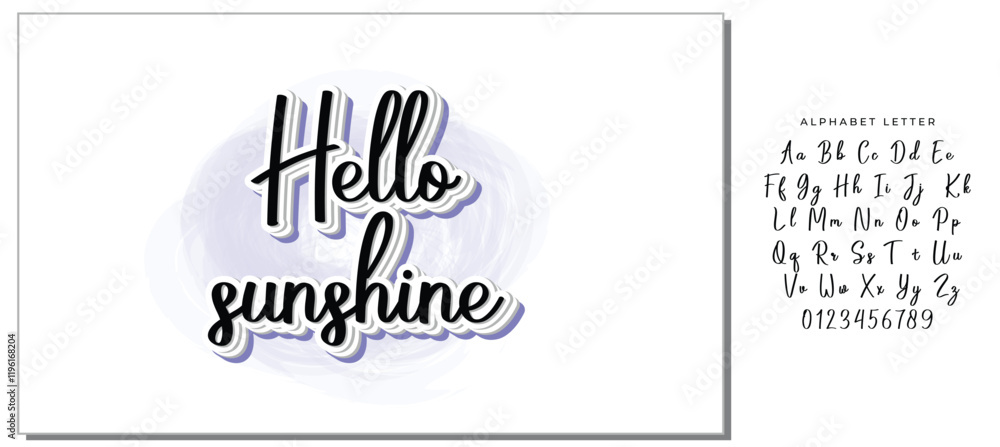 Hello sunshine. Hand drawn calligraphy and brush pen lettering. design for holiday greeting card and invitation of seasonal summer holidays, summer beach parties, tourism and travel. Hello sunshine. Hand drawn calligraphy and brush pen lettering. design for holiday greeting card and invitation of seasonal summer holidays, summer beach parties, tourism and travel.