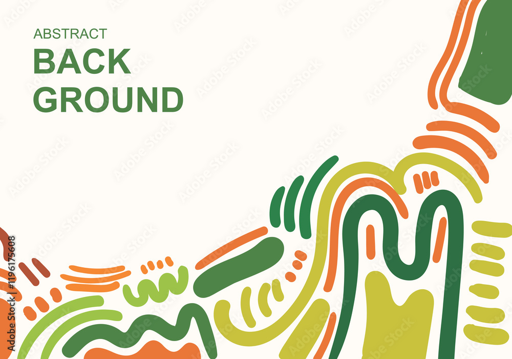 Obraz premium Background. Line scribble abstract shapes, modern pattern, for printing. Poster, wallpaper