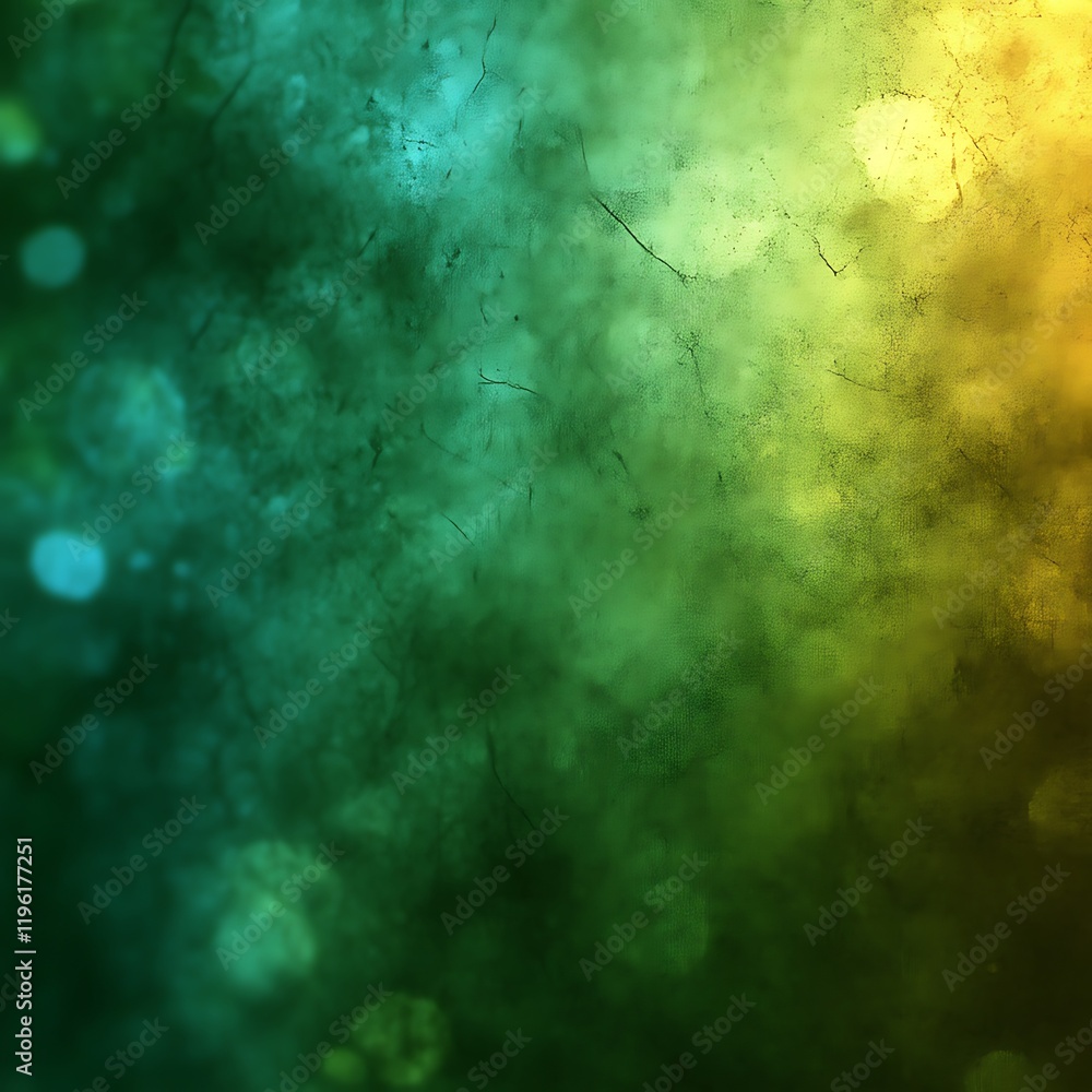 Obraz premium Abstract green and yellow watercolor texture.