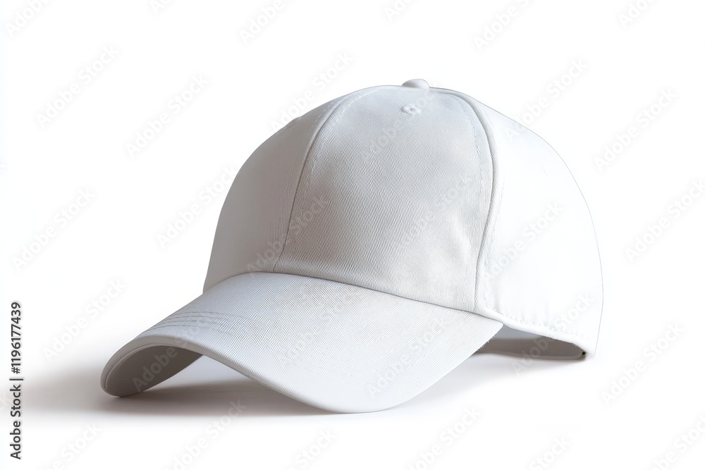 Plain white baseball cap isolated on white background. (16) Plain white baseball cap isolated on white background. (16)