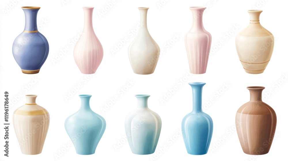 Collection of Colorful Vases Collection of Colorful Vases
