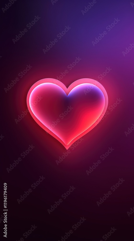 Pastel neon heart abstract night red. Pastel neon heart abstract night red.