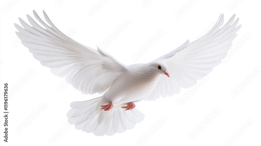 Fototapeta premium White Dove in Flight
