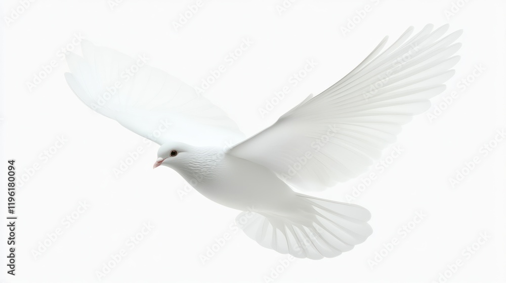 White Dove in Flight White Dove in Flight