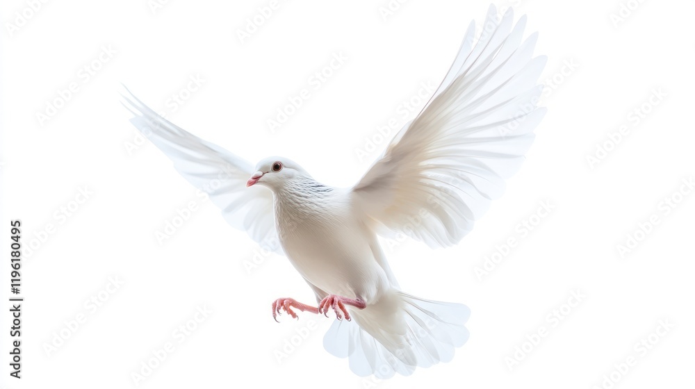 Fototapeta premium White Dove in Flight