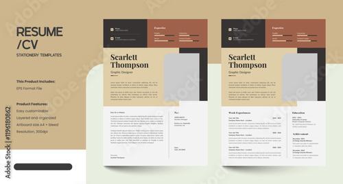 Minimalist CV Resume Design Template