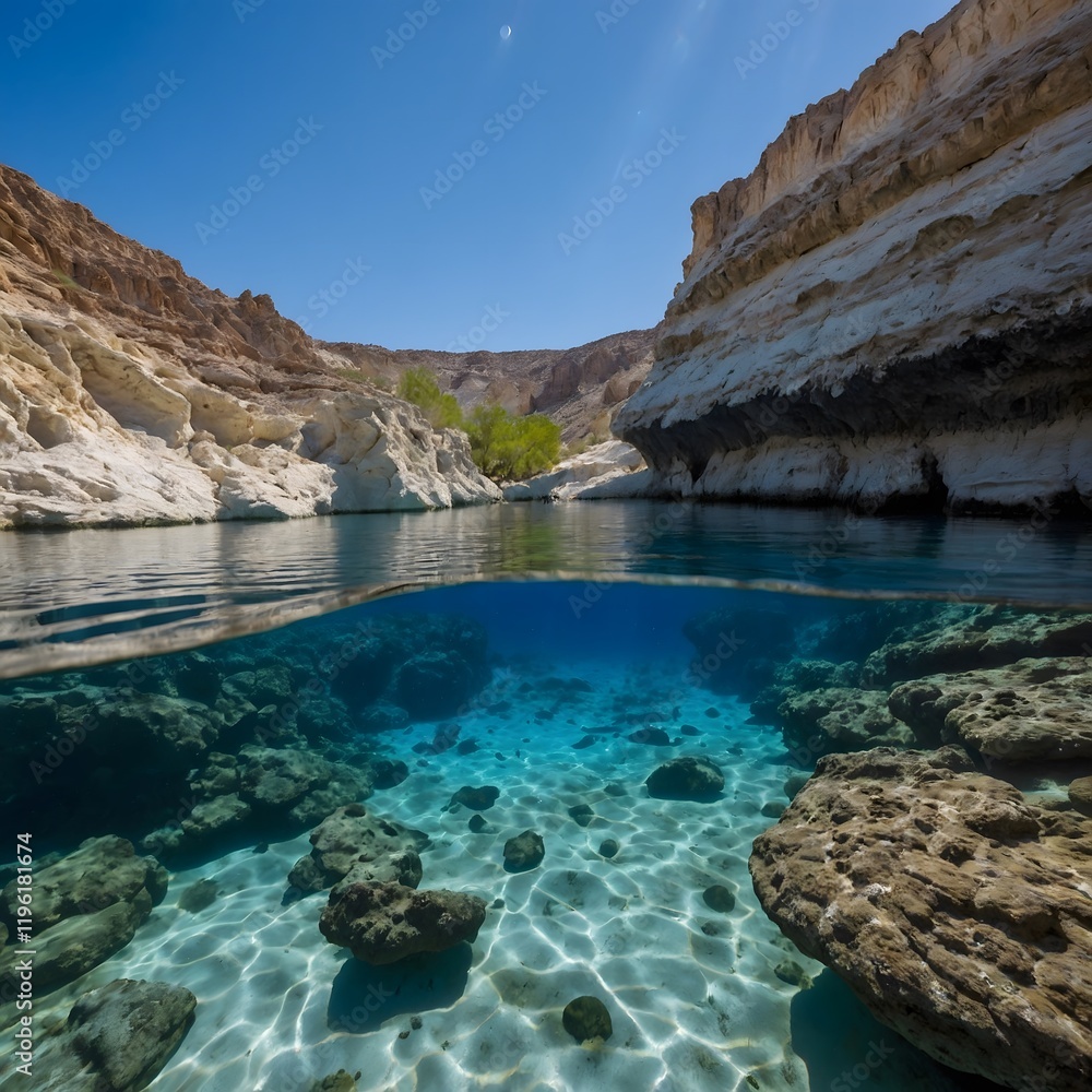 Obraz premium Underwater Solitude: The Peaceful Devils Hole Pup-fish