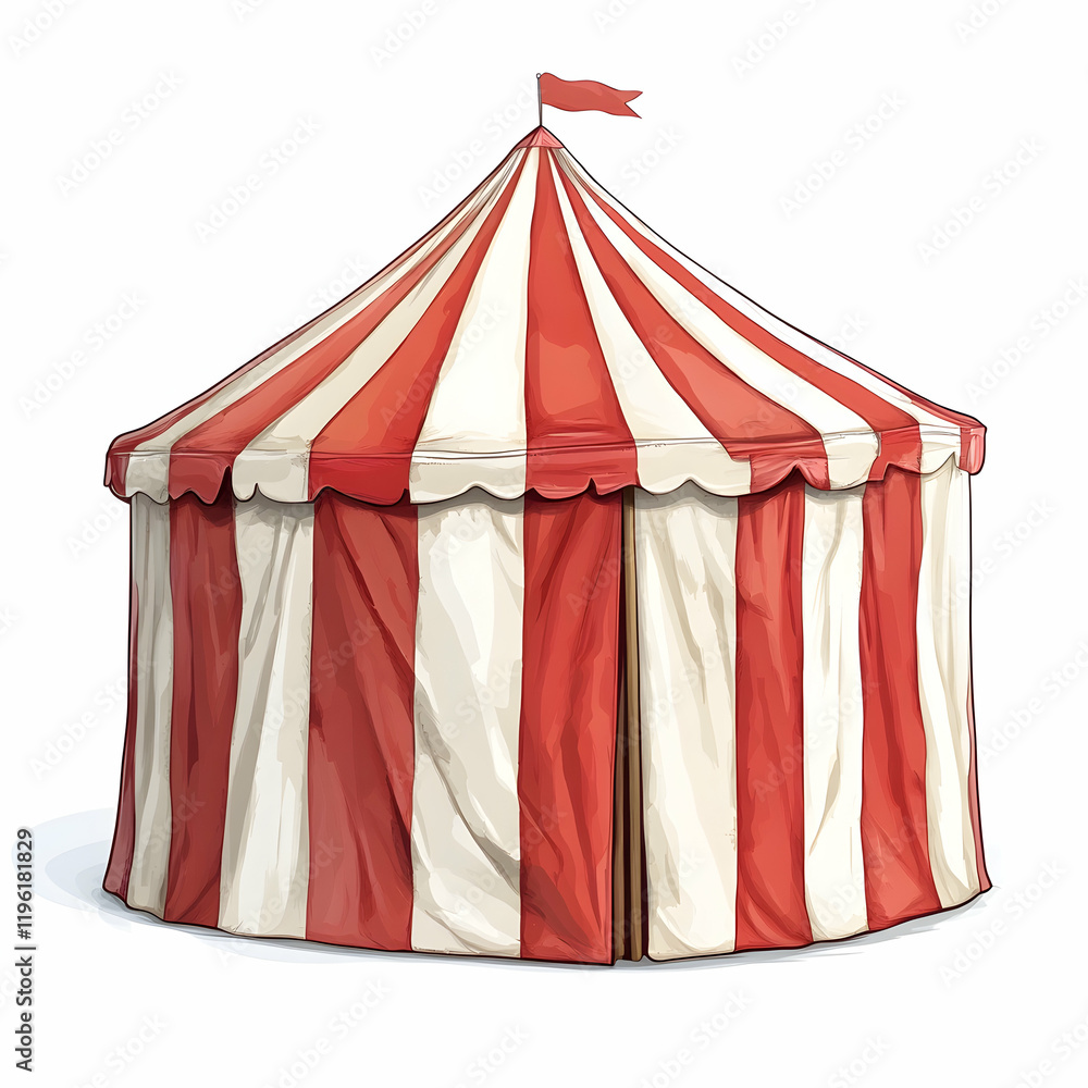 Red and White Striped Circus Tent, big top, carnival tent, striped tent, red stripes, white stripes Red and White Striped Circus Tent, big top, carnival tent, striped tent, red stripes, white stripes