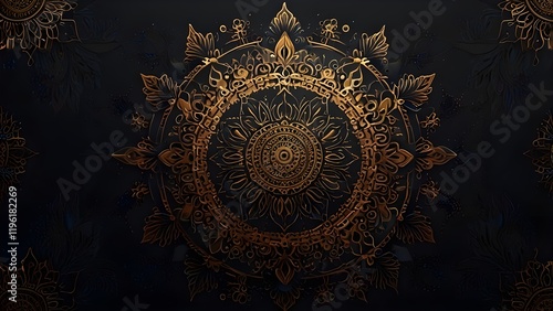 luxury ornamental mandala design background Generative AI photo