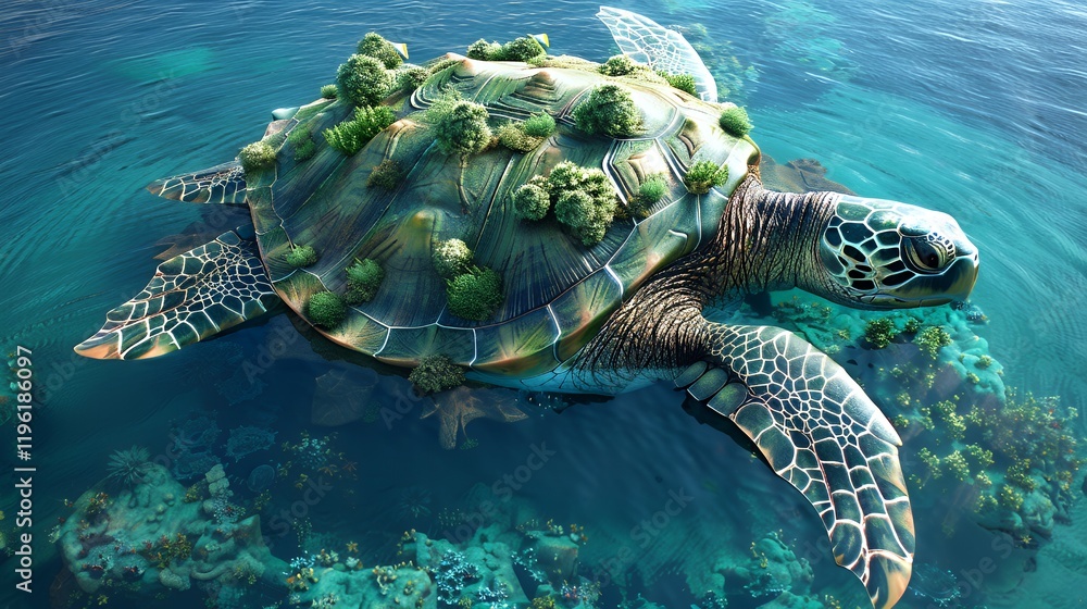 Obraz premium Sea Turtle Island