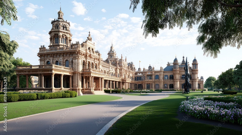 Obraz premium Grand Estate on a Sunny Day