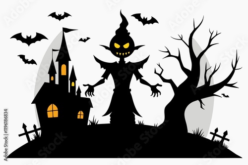 halloween background with pumpkin