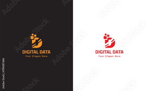 Digital Data Logo Design Template