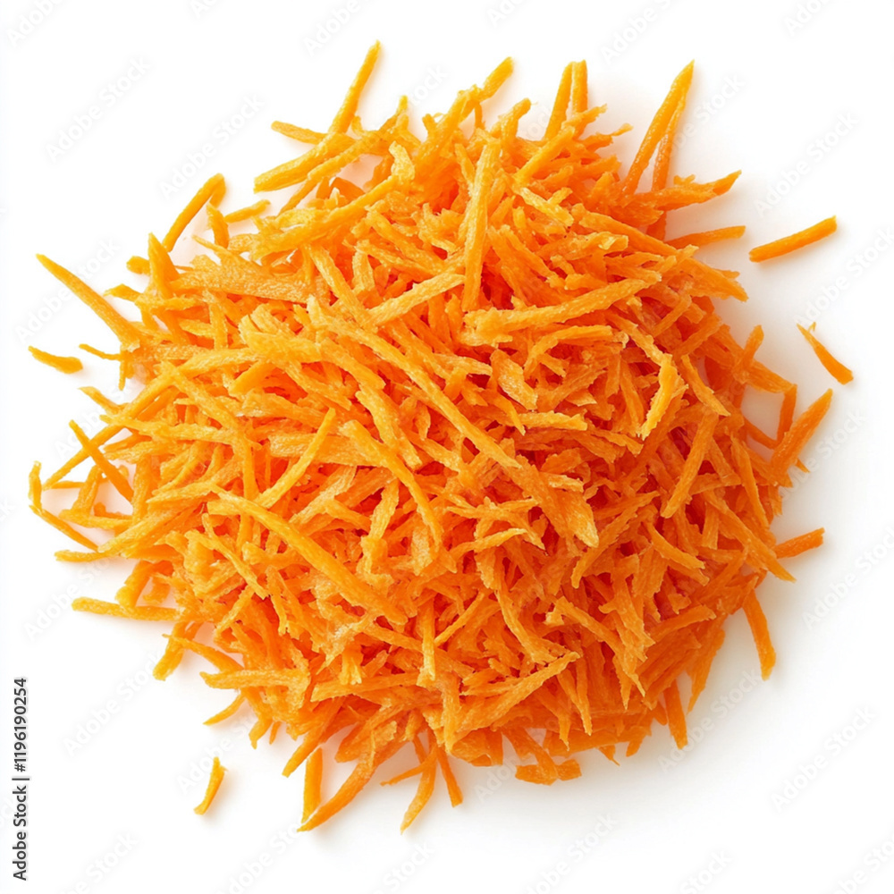 grated carrots on a plate grated carrots on a plate