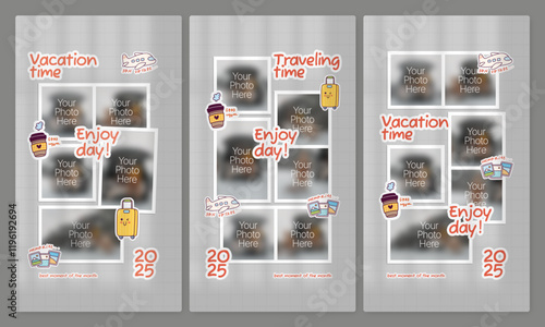 Vacation Photo Collage Layout