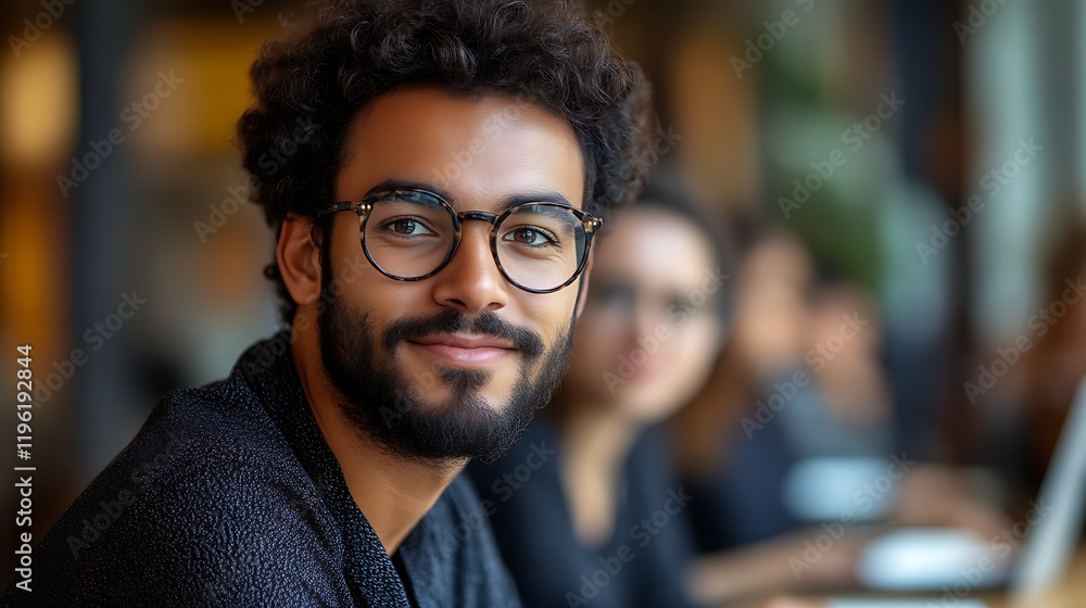 Smiling young man with glasses. Smiling young man with glasses.