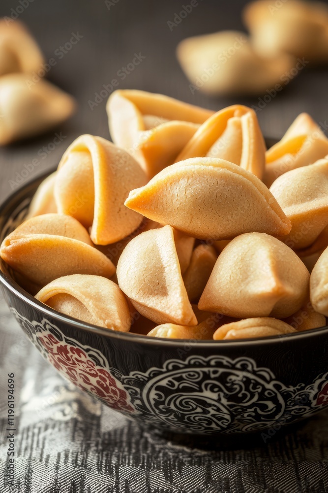 A bowl of fortune cookies is placed in the break room for employees to enjoy A bowl of fortune cookies is placed in the break room for employees to enjoy