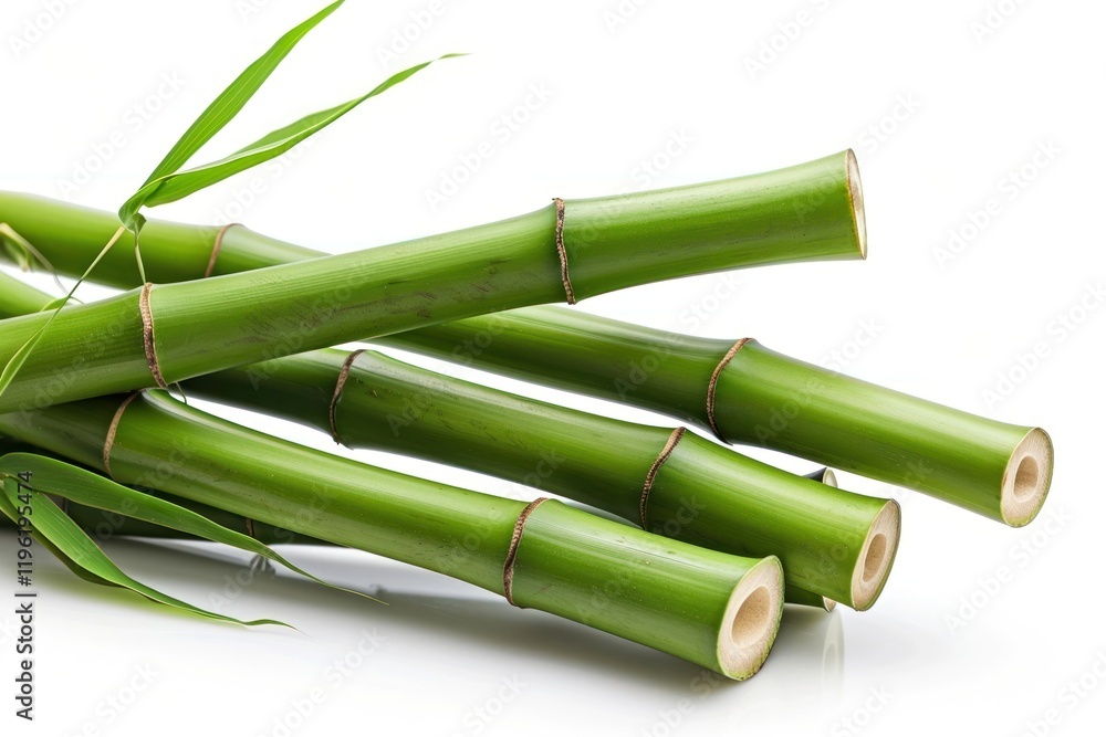 Fototapeta premium Bamboo plant white background asparagus.