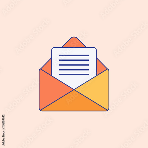 Envelope icon set vector illustration showing various envelope designs representing mail, letters, and communication in a clean and modern style