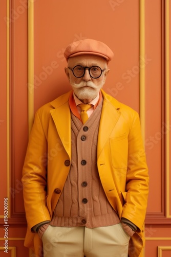 A senior man portrait glasses adult.