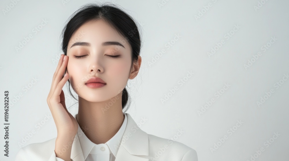 Serene Beauty: A Portrait of a Young Woman Serene Beauty: A Portrait of a Young Woman