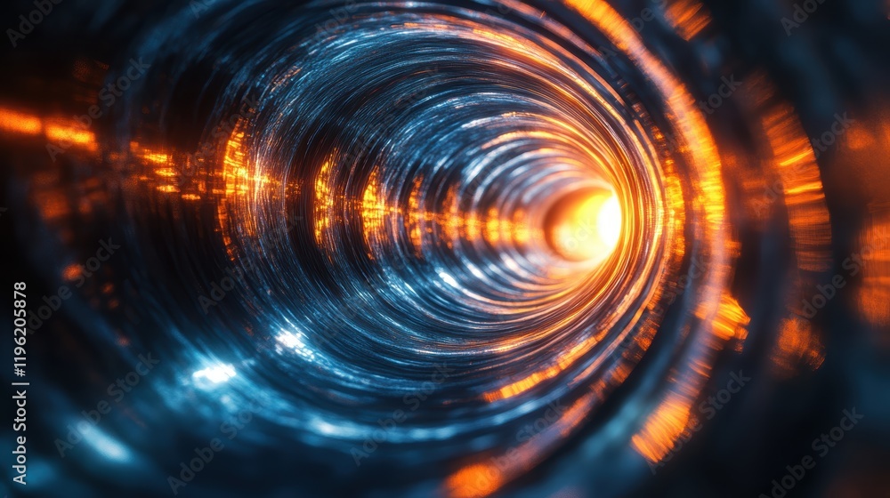 Dark abstract vortex with spiraling light trails and contrasting shadows, creating an illusion of depth and mystery. Dark abstract vortex with spiraling light trails and contrasting shadows, creating an illusion of depth and mystery.
