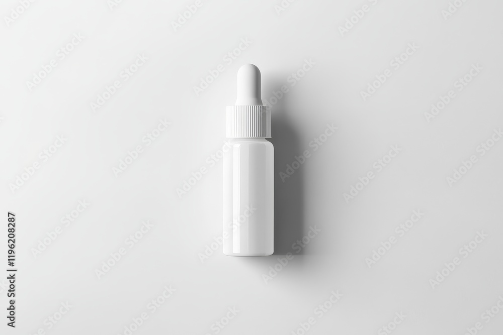 White dropper bottle on white background. (5) White dropper bottle on white background. (5)