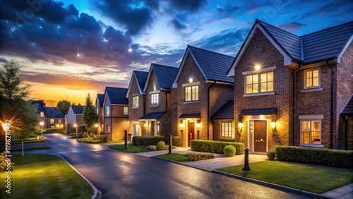 Knaresborough New Build Homes Night Photography: Stunning Images of North Yorkshire's Modern Housing photo