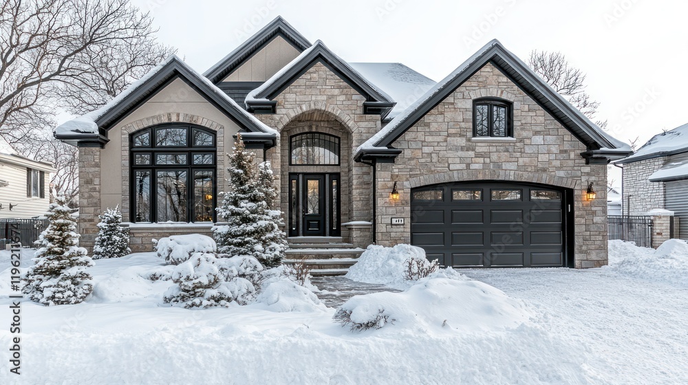 Stunning Stone House Winter Wonderland Stunning Stone House Winter Wonderland