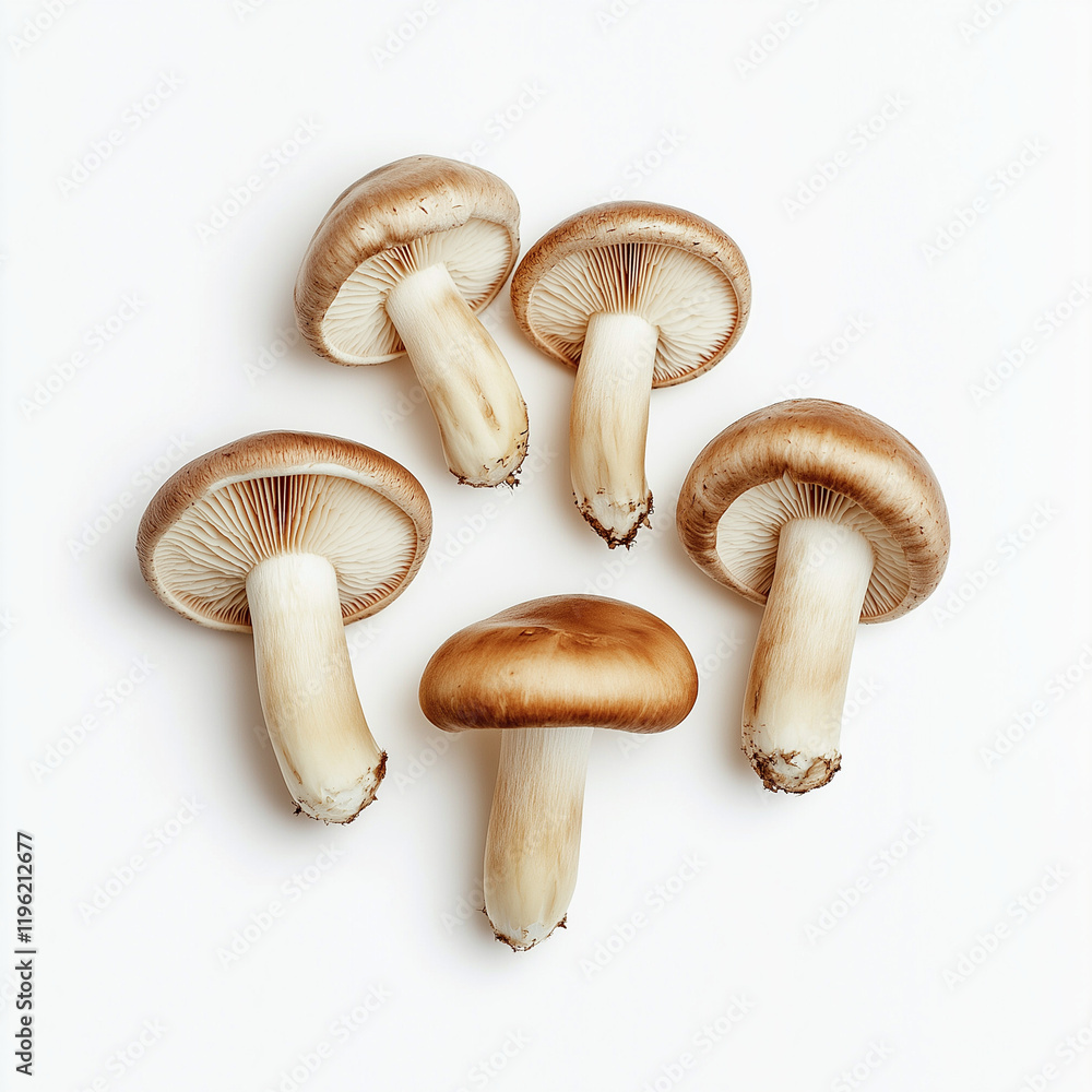 Fototapeta premium Earthy Mushroom Display with Delicate Textures