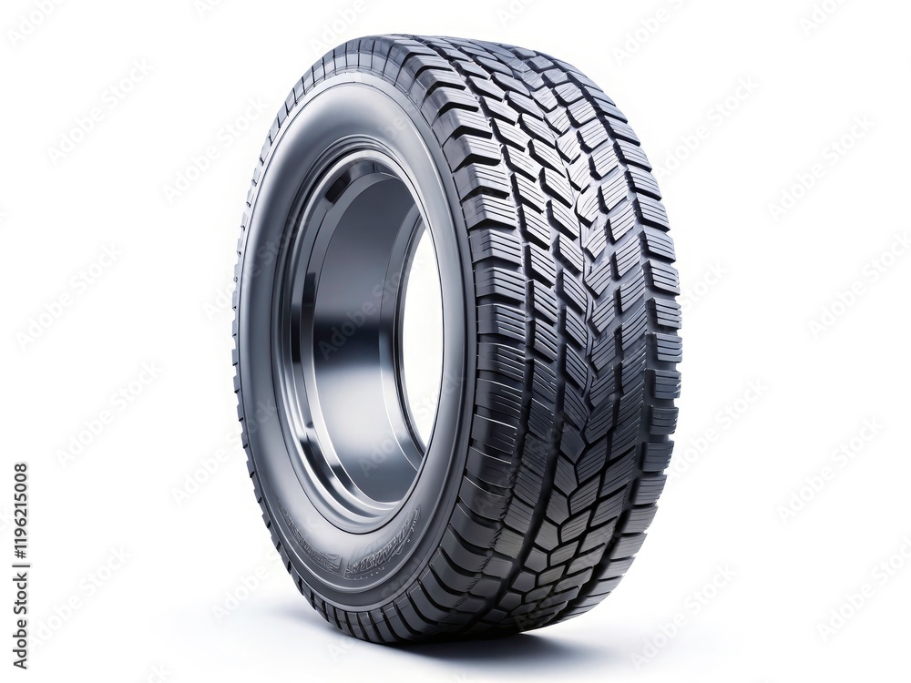 Heavy Duty Tire Stock Photo: White Background, Isolated Industrial Tire Image Heavy Duty Tire Stock Photo: White Background, Isolated Industrial Tire Image
