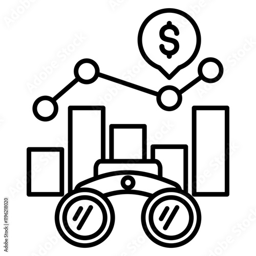 Forecasting  Icon Element For Design