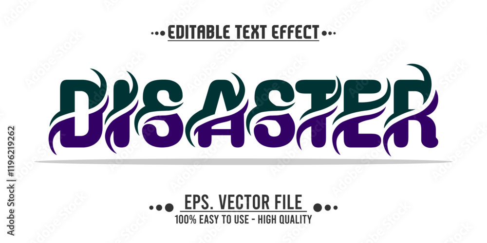 Fototapeta premium disaster typography word, vector illustration design, for poster design needs, banners, news and others. eps file