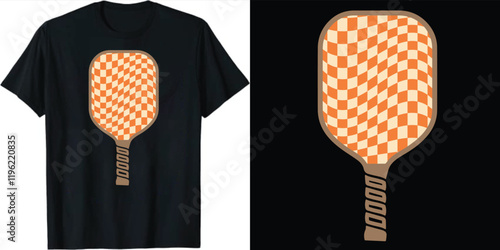 Retro Vintage Pickleball Paddle Design, Pickle ball Paddle T-shirt Design, Vintage Pickleball Paddle