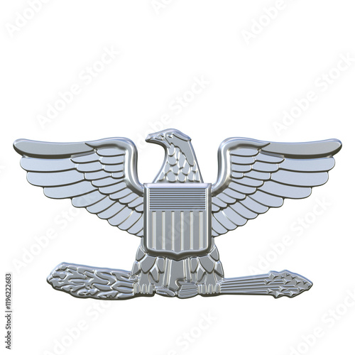 Officer Insignia Colonel isolated on white