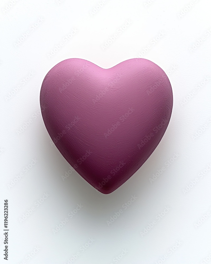 A smooth, pink heart shape on a light background, symbolizing love and affection. A smooth, pink heart shape on a light background, symbolizing love and affection.