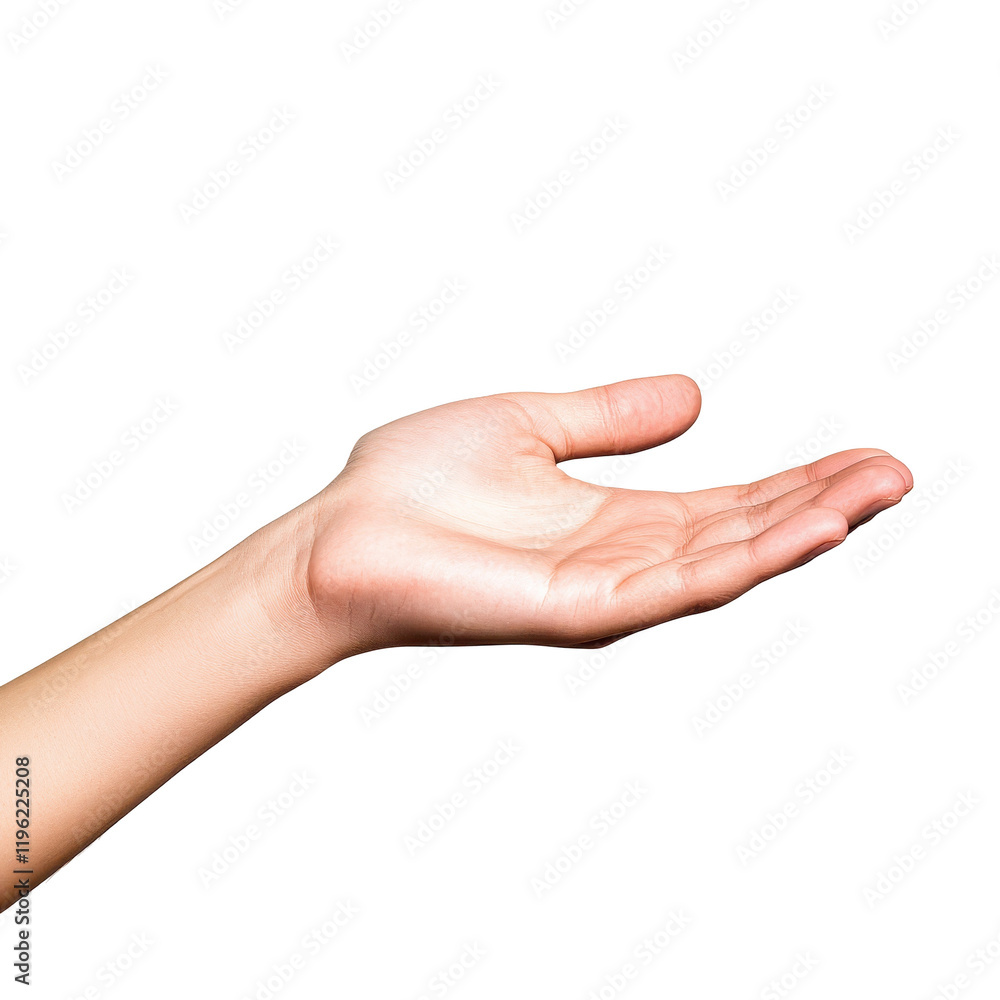 A human hand extended, symbolizing openness and readiness for connection. transparent background A human hand extended, symbolizing openness and readiness for connection. transparent background