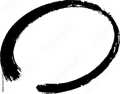 handdrawn circle	