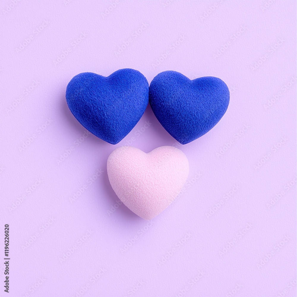 Colorful heart shapes on a pastel backdrop. Colorful heart shapes on a pastel backdrop.