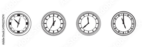 Clock icon set. Time icon vector illustration. watch icon symbol design