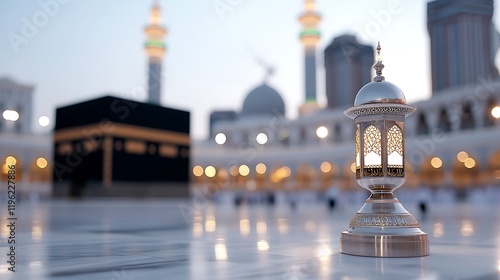 Ornate Lantern at the Sacred Mosque photo